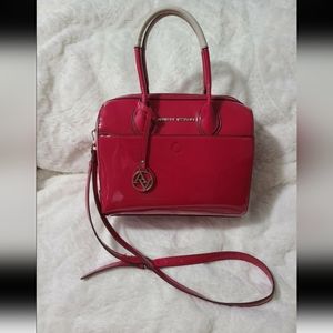 Adrienne Vittadini Patent Leather Dome Satchel